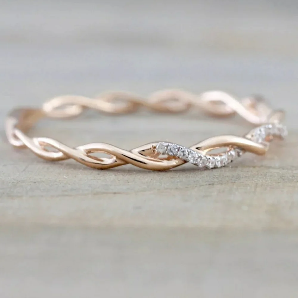 New Rose Gold Braid Ring - Picture 5 of 5